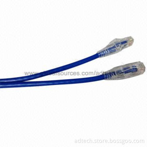 Clear Boot Cat6 Patch Cord, UL-marked, Blue, Various Colors and Length Available